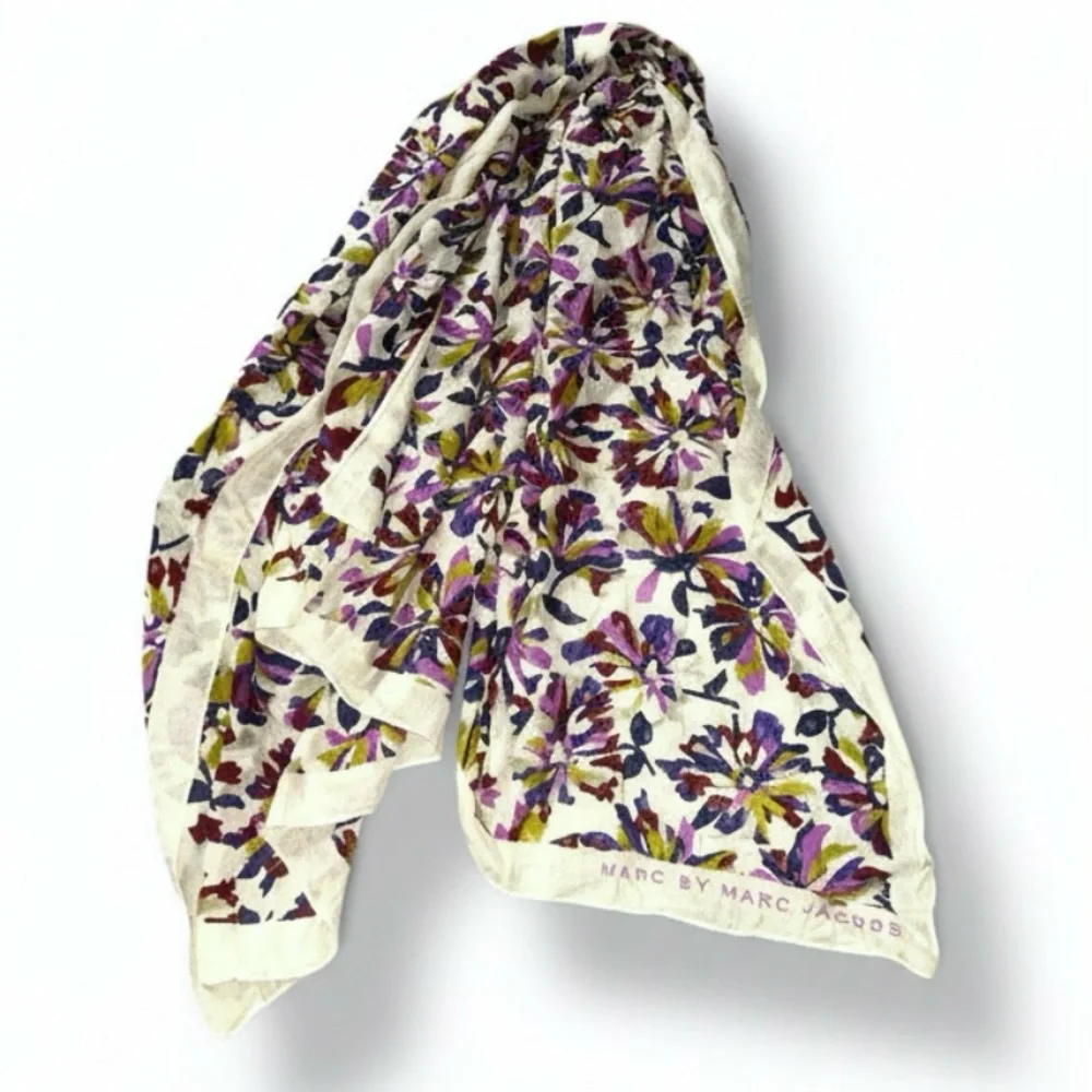 MARC by MARC JACOBS Metallic Colorful Flower Scarf